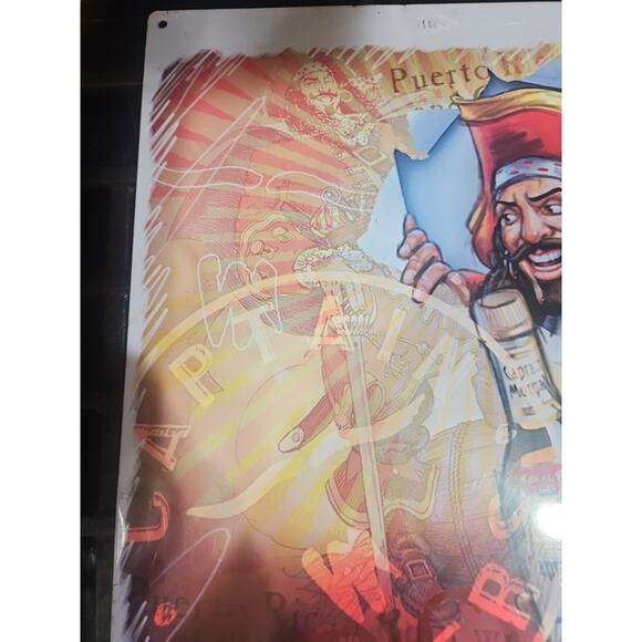 CAPTAIN MORGAN WHISKEY METAL BAR / PUB SIGN 18" X 12" (15E) - Picture 5 of 9